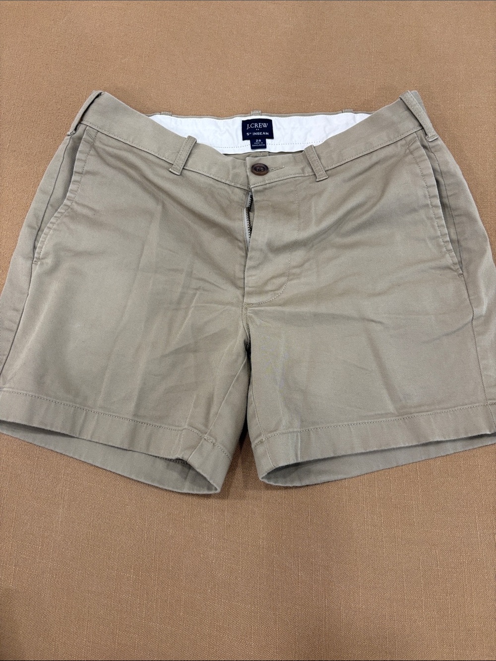 J. Crew Flat Front Men's Shorts in Tan